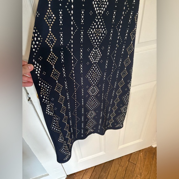 NWOT White House Black Market Navy Studded Dress | Sleek Shift | Size S - Picture 7 of 10